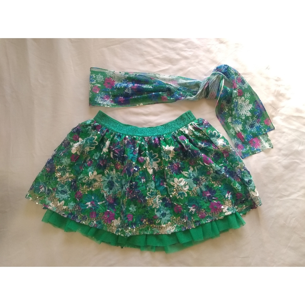 Kids Size 10 Justice Skirt and Belt